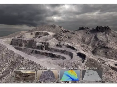 Remote Quarry Multipurpose 3D Terrain Model 3D model