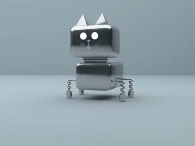 Simple robot characters 3D model