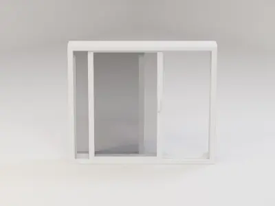 Sliding Glass Window Low-poly 3D model