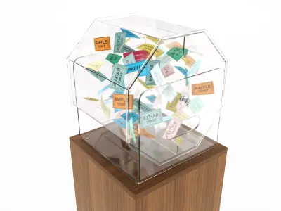 Raffle Drum Floor Standing 3D model