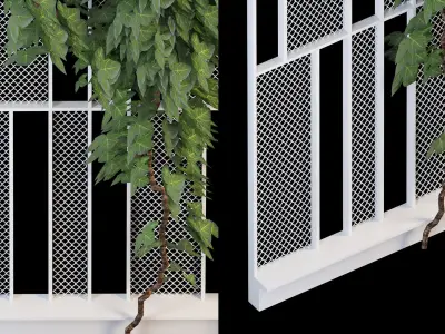 Grid metal partition  3D model