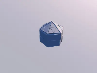 Sci Fi Object No15 - Pyramid Sphere Torus 2019 Low Poly 3D model
