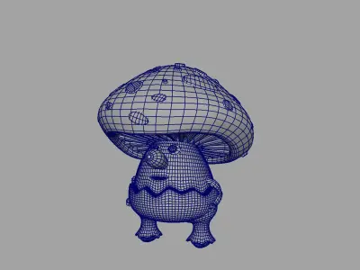 fly agaric man and his house 3D model