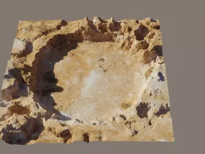 Crater 3D model Compete textures and materials  3D model