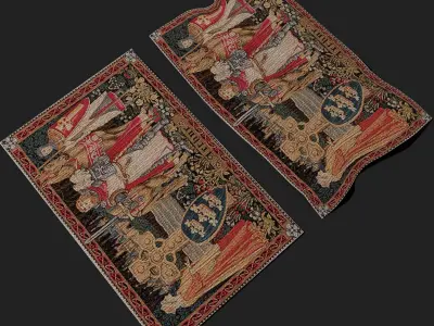 King Arthur Tapestry  Low-poly 3D model