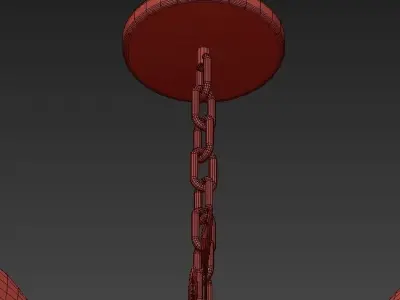 Agate and Nickel 16 Light Chandelier 3D model