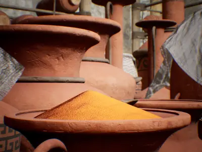 Middle Eastern Market 54 Assets Low-poly 3D model