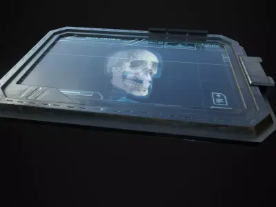 3D Sci Fi Tablet Low-poly 3D model