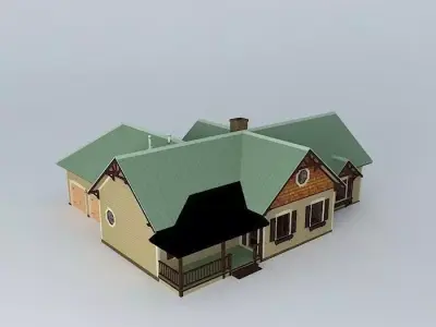 House with roof Free 3D model