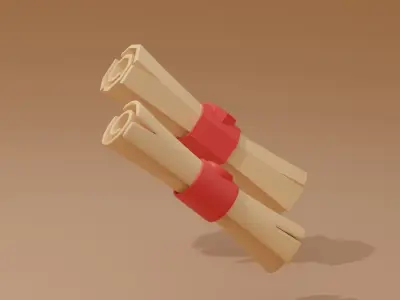 Game Asset Scroll 3D model