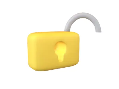 Unlock Icon v1 001 Low-poly 3D model