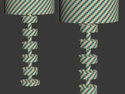 Pair of table Lamp by LA Studio  3D model