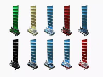 10 Satellites B Collection - SciFi Space Design 3D Model Pack