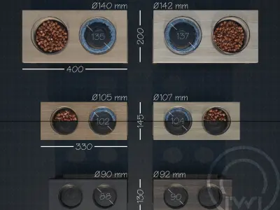 Pet bowl wet food water 3D model