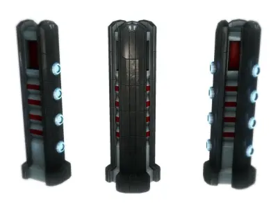 Energy fence pack 02 sci-fi low poly Low-poly 3D model