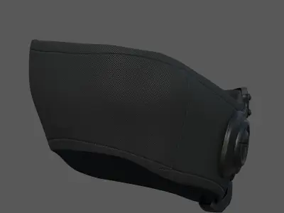 Gas mask respirator scifi futuristic 3d  Low-poly 3D model