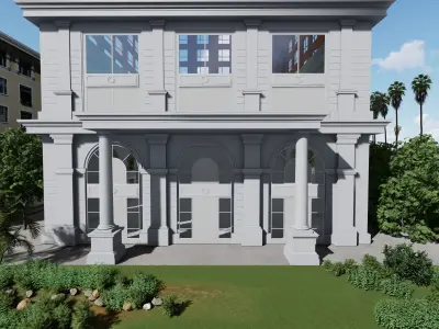 Apartment Building 3d Model Low-poly 3D model