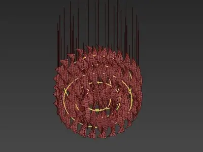 Aura chandelier 3D model