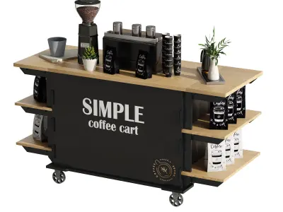 Espresso cart set 2 3D model