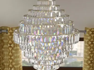 Crystal Chandelier 3D model 3