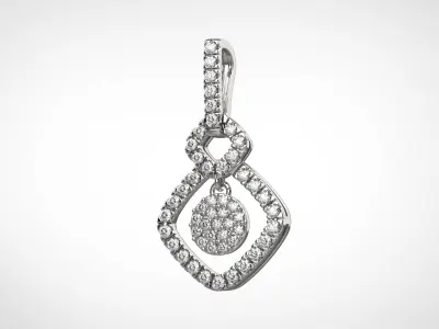 PE05 Classic Solitaire Pendant half ct CAD STL 18K  3g 3D print model