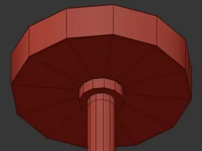 Mugler chandelier with clear glass shades and gold finish 3D model