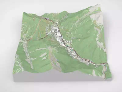 Cityscape Andorra la Vella Andorra 3D model