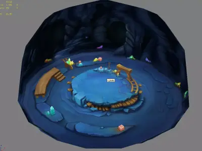 Low Model - Snow White Dwarven Mine 03 3D model