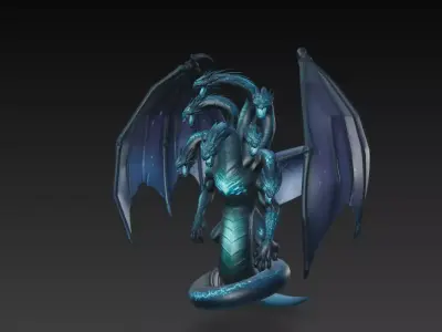 figura de hidra fantasia  3D print model