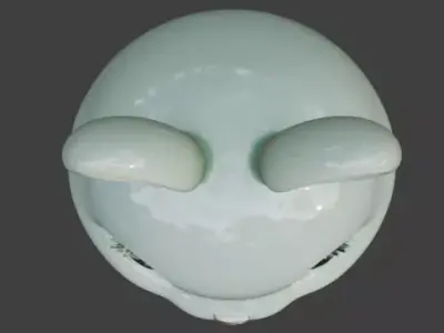 Stylized Jade Bunny 3D Character V03 Low-poly 3D model