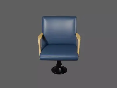 Floor Fixed Swivelling Chair 3D model