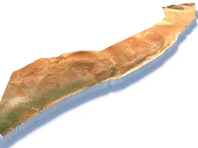 Somalia Terrain Country 3D model