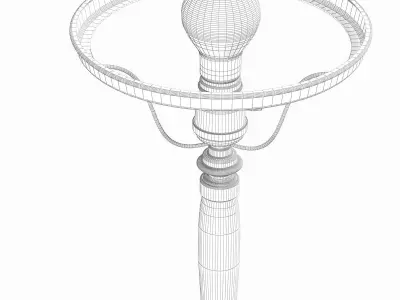 Table lamp with bowl shade - 2 3D model