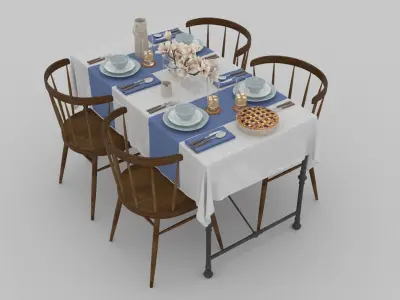 Breakfast Table 3D model