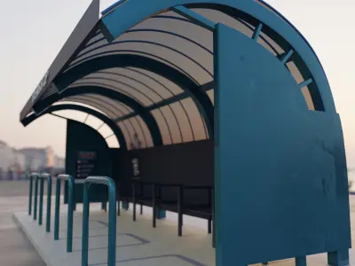 BUS-STOP TWO Free 3D model