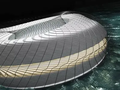 Sci-fi parametric structure 3D model