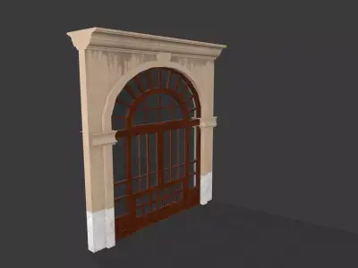 Window Wall Low-poly 3D model