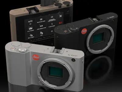 Leica TL Body mirrorless digital camera Low-poly 3D model