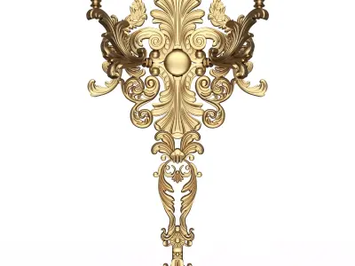 Classic Wall Chandelier 08 Low-poly 3D model