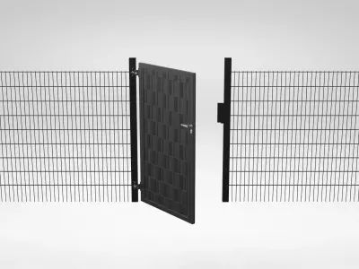 Garden-Fence-Door gate 3D model