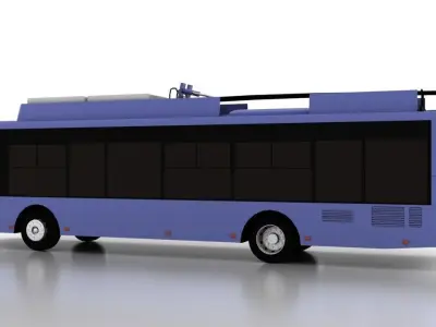Trolleybus Bogdan T70118 Low Low-poly 3D model