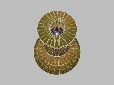 Old candlestick Low-poly 3D model