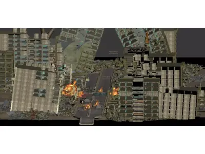 Apocalypse style street 3D model