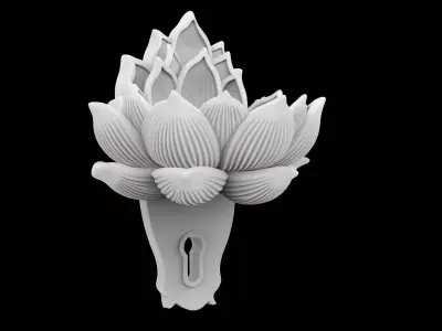 Lotus Flower Candle Sconce 3D Print Model 3D print model