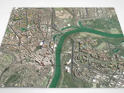 Cityscape Bratislava Slovakia 3D model
