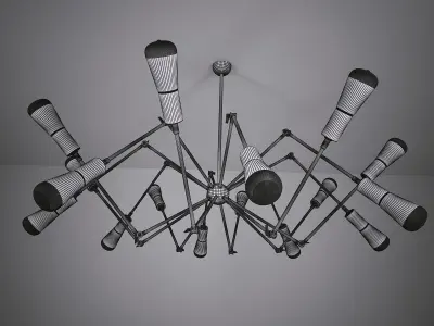 Lamp spider chandelier 3D model