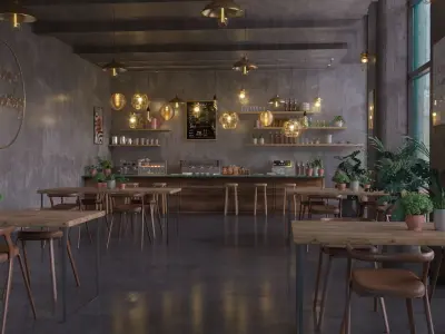 Antons Coffeeshop 3D model