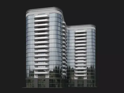 Crystal Wave Towers 3D model