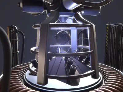 Sci-Fi Reactor Core Low-poly 3D model