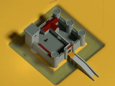 Medieval castle - Castillo medieval Low-poly 3D model